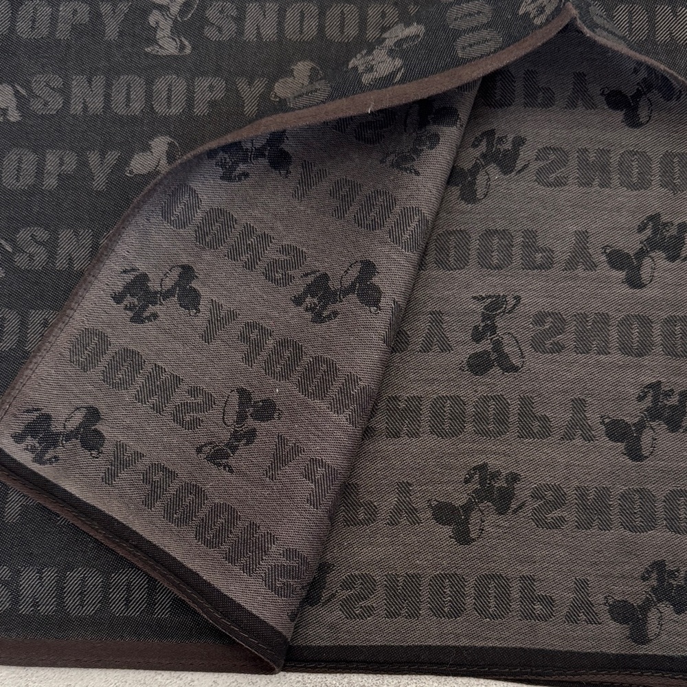 Snoopy Black and Gray Men's Handkerchief vintage cotton - Picture 3 of 5